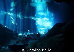 beautiful cenote CHAC MOOL , underwater river, with 200 m... by Caroline Baille 
